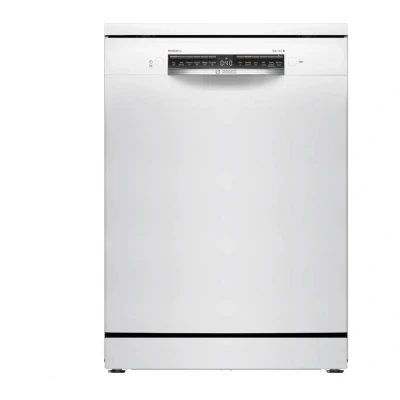 Image of Bosch SMS6ZCW10G Series 6, Free Standing Dishwasher, 60 cm, B Rated Energy, 9 L, 14 Place Settings, Silence Pro 40 dB Quiet, Ideal Dry Zeolith drying, Rackmatic Adjustable Basket, White