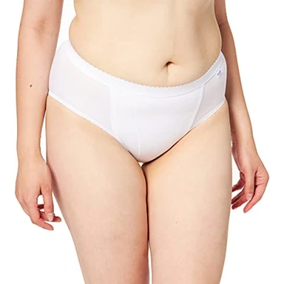 Image of Sloggi Womens Control Tai Briefs White Cotton Size X Large