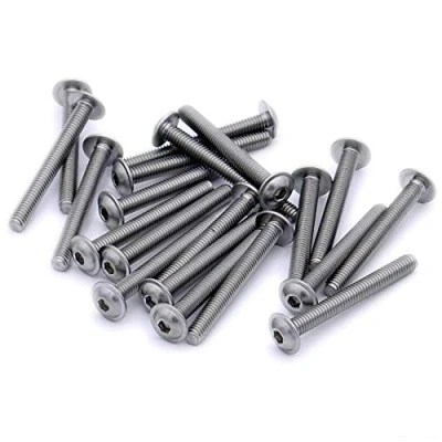 Image of M3 (3mm x 16mm) Flanged Hex Socket Button Machine Screw (Bolt) Stainless Steel (A2) (Pack of 20)