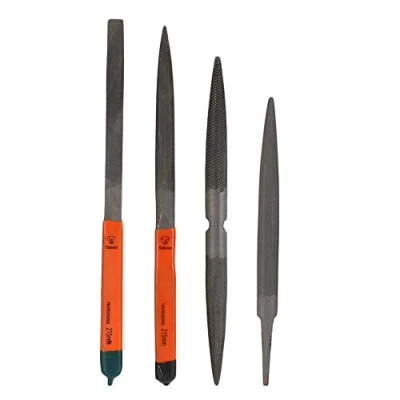 Image of TMISHION 4pcs Stainless Steel Wax Carvers Set, Jewelry Files Set Gold Silver Making Processing Grinding Tool Accessory Square, Triangular, Round, and Half Round File