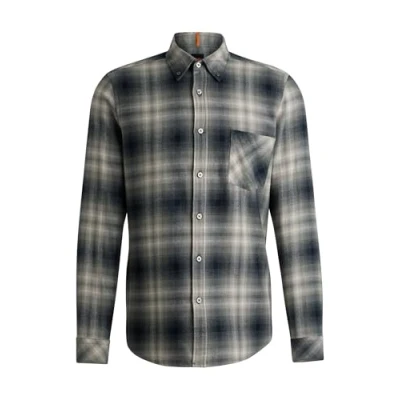 Image of BOSS Rickert Shirt, Men&#039;s, Size: Large, Open grey