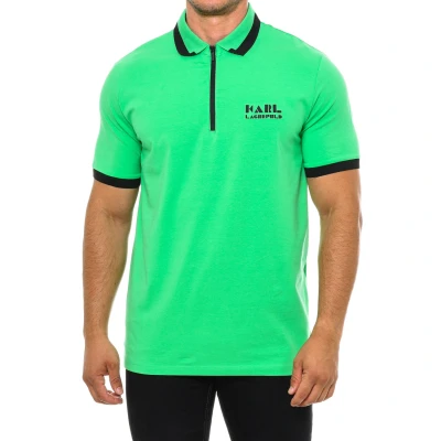 Image of Karl Lagerfeld Mens Short sleeve polo 745081 man Green Size 2XL