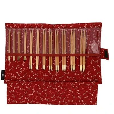Image of Seeknit Circular Knitting Needles Set, Bamboo, red, Standard