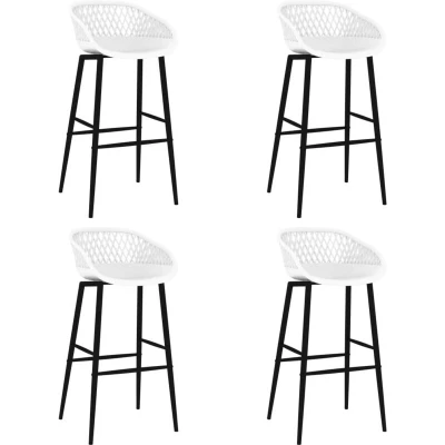 Image of vidaXL Bar Chairs 4 pcs White