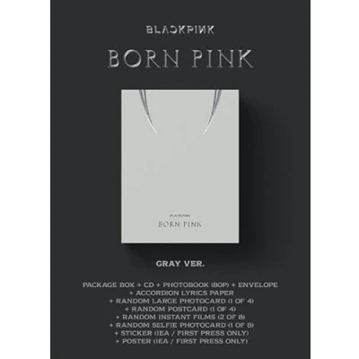 Image of YG WORKS BLACKPINK 2nd ALBUM BORN PINK [GRAY Ver.] _Package Box set (Referring to the bullet point), Medium (20220916 3G)