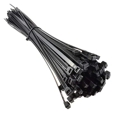Image of UKCable Ties Cable 580mm x 12.7mm Black Nylon Plastic Zip Tie Wraps Pack of 200