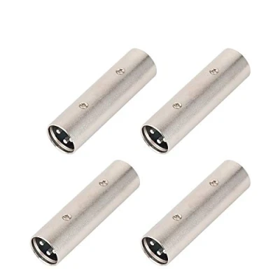 Image of VANDESAIL XLR Gender Changer, 3 Pin to Adapter Male Coupler 4 Pack