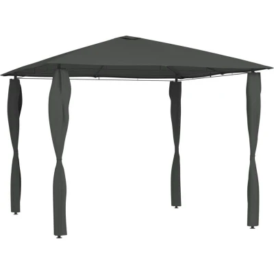Image of vidaXL Gazebo with Post Covers 3x3x2.6 m Anthracite 160 g/m²