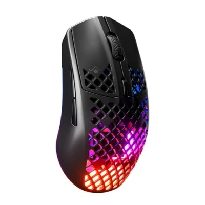 Image of SteelSeries Aerox 3 Wireless Holey RGB Gaming Mouse Ultra lightweight Water Resistant Design 18K DPI TrueMove Air Optical Sensor Onyx