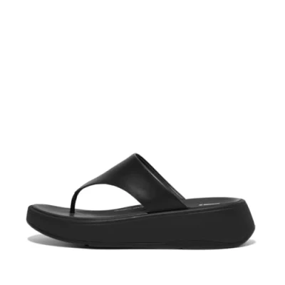 Image of F Mode Leather Platform Toe Post Women&#039;s Sandals