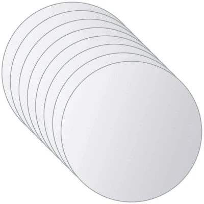 Image of vidaXL 16 pcs Round Glass Mirror Tiles Set Frameless Design for Home Decor Easy Installation with Adhesive Strips Included Durable and Reflective