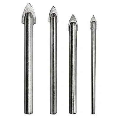 Image of S&amp;R Ceramic / Tile Glass Drill Bits Set in Plastic Box of 4pc: 4,5,6,8, mm