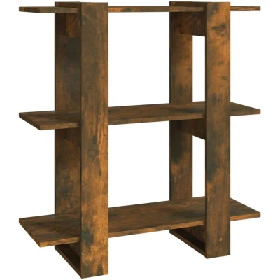Image of vidaXL Book Cabinet/Room Divider Smoked Oak 80x30x87cm