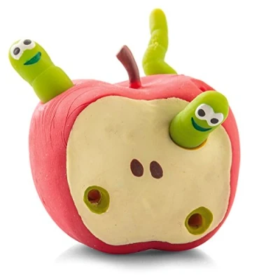 Image of Tobar Stretchy Apple and Worms Tactile Stress Toy