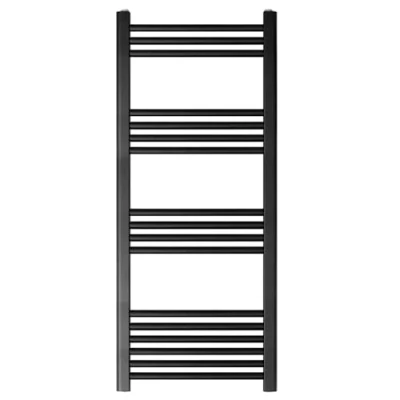 Image of Straight Heated Towel Rail Radiator, 644W, 500 x 1100mm, Matt Black