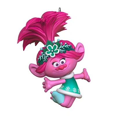 Image of Hallmark Keepsake 1&quot; Miniature Christmas Ornament 2021, DreamWorks Animation Trolls Holiday in Harmony Poppy, Mini