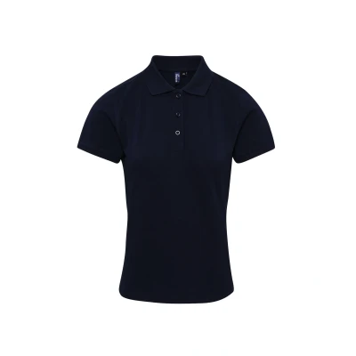 Image of Premier Unisex Womens/Ladies Coolchecker Plus Piqu Polo With CoolPlus (Navy) Size 4XL
