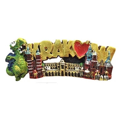 Image of Krakow Poland 3D Refrigerator Magnet Tourist Souvenirs Stickers,Home &amp; Kitchen Decoration Fridge From China