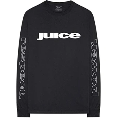 Image of Tupac &#039;Juice Respect Power&#039; (Black) Long Sleeve Shirt (Medium)