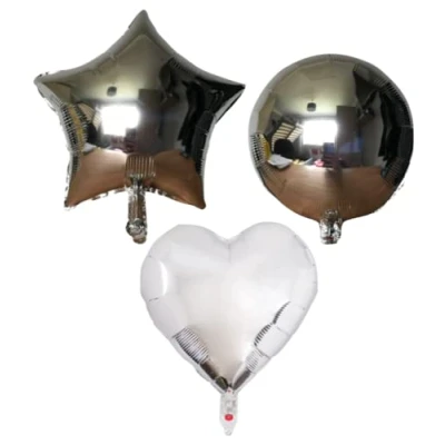 Image of Silver Round Foil Balloon, 45cm