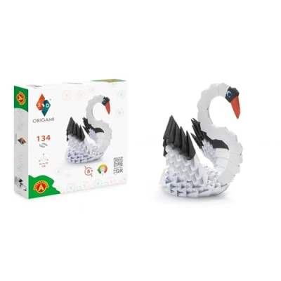 Image of Origami 3D Beautiful Paper Sculpture with Patented Components and understandable Building Instructions, from 8 Years (swan)
