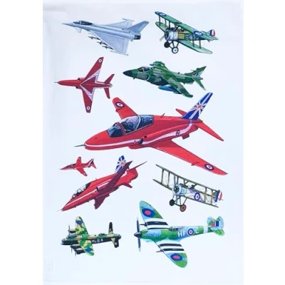 Image of Half a Donkey Classic Planes Large Cotton Tea Towel