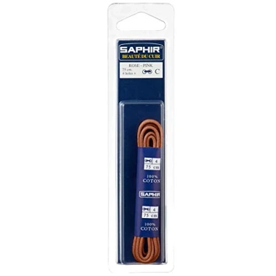 Image of Saphir Waxed Round Laces Light Brown 75 cm