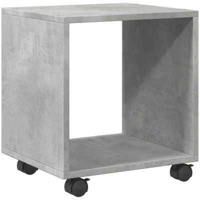 Image of vidaXL Rolling Cabinet Mobile Filing Concrete Grey Engineered Wood Ample Storage, Easy to Move, 37 x 33 42.5 cm