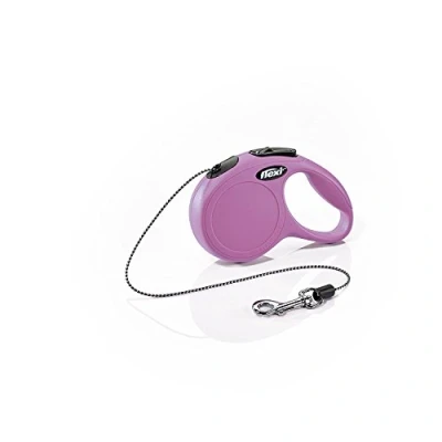 Image of Flexi Classic Cord Cat Lead Pink Extra Small 3m Retractable Leash/Lead for cats up to 8kgs/18lbs
