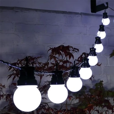 Image of NOMA 20 Traditional Festoon Christmas Lights with Black Cable, 16.4 m