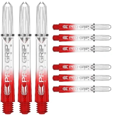 Image of TARGET Darts 3 x Sets of Red Pro Grip Vision Dart Stems Intermediate 9 Shafts in Total