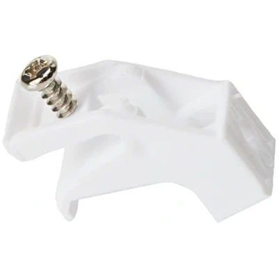 Image of Merriway BH04068 (5 Pcs) White Curtain Track Rail Brackets for Decorail Integra Pack of 5 Pieces