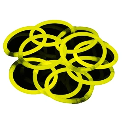 Image of The 100 Pack Premium Glowhouse Glow Stick Bracelets Individual Colours (Yellow)