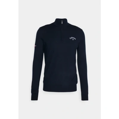 Image of Callaway Men&#039;s 1/4 Zip Blend Merino Sweater Girls Jumpers, Blue (Azul Navy 410), Medium