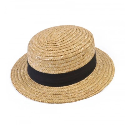 Image of Bristol Novelty BH126 Straw Boater Hat, Unisex Adult, Beige, One Size