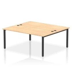 Image of Impulse Bench B2B 2 Person 1800 Black Frame Office Desk Maple