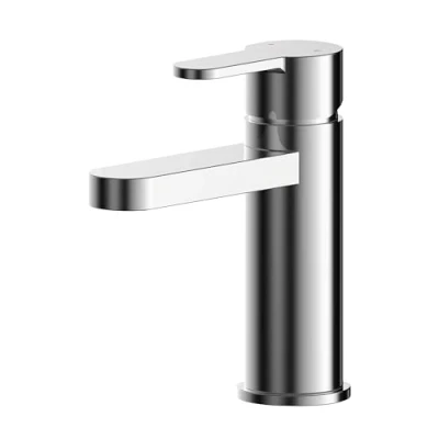 Image of Round Mono Basin Mixer Tap &amp; Push Button Waste Chrome