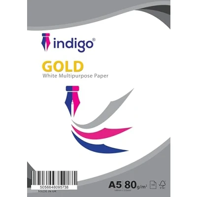 Image of Indigo® A5 White Multipurpose Copier 80GSM (100 Sheets of Paper, White)
