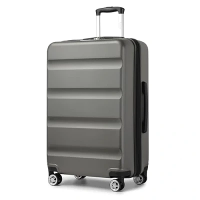 Image of Kono 28 Inch Large Suitcase Expandable Hard Shell Luggage Lightweight Design with TSA Lock &amp; 4 Dual Spinner Wheels Ideal for Travel Business (Grey,75x47.5x29.5cm)