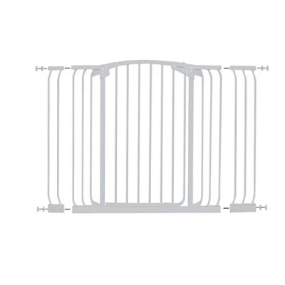 Image of Dreambaby Auto Close Chelsea Xtra Tall &amp; Wide Safety gate Set 1 and 2 extensions (Fits 97cm 133cm) White, 97 133 cm