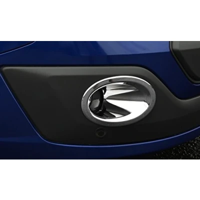 Image of AWEHIRU Chrome Fog Light Lamp Trim Covers Accents Set To Fit Transit Custom (12 17)