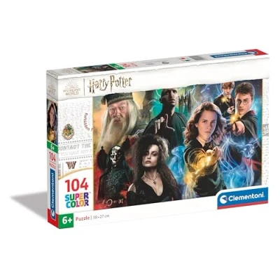 Image of Clementoni Jigsaw Puzzle Harry Potter 104 Pieces Supercolor For Children 6 8 Years, Cartoon, Hogwarts, Gift Boy/Girls, Kids, Made In Italy, 25759