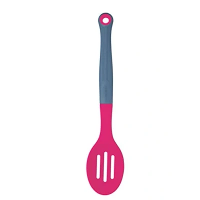 Image of Colourworks Slotted Spoon, Silicone, Raspberry, 27 cm, Rasberry