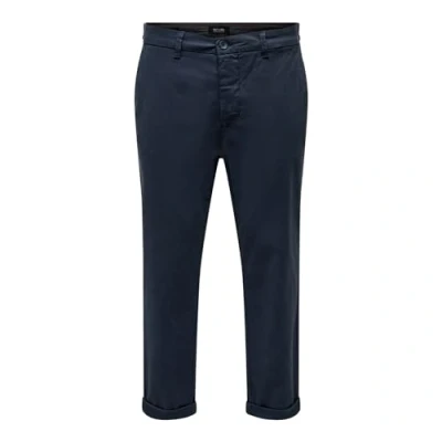 Image of Only &amp; Sons Kent Lau Crop Regular Twill W32 (Blue)