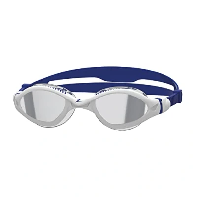 Image of Zoggs Tiger Adult Swimming goggles, UV Protection Swim Quick Adjust Comfort Goggle Straps, Fog Free Lenses, Liquid Skin Flexibility &amp; Fit, Titanium Lens Sun