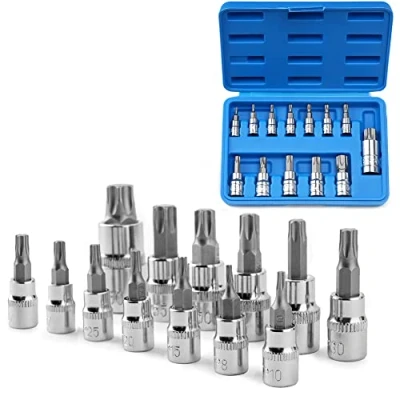 Image of oumuik 13pcs Torx Sockets Star Socket Kit Hex Socket, Screwdriver Bit, T8 / T10 T15 T20 T25 T27 T30 T40 T45 T50 T55 T60 T70