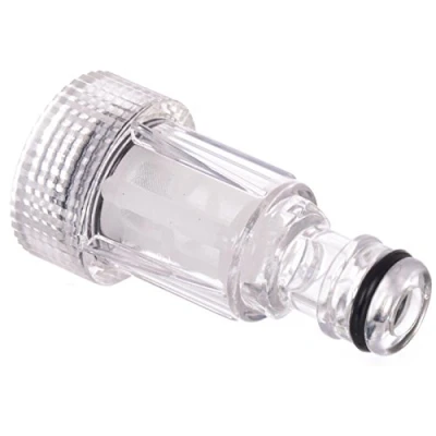 Image of Clear Plastic Pressure Washer Inlet Filter 3/4&quot; Garden Hose Hozelock Compatible fits Karcher