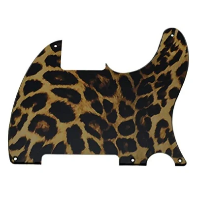 Image of KAISH 5 Hole 3D Printed Tele Style Blank Guitar Plastic Pickguard TL Scratch Plate for Esquire Telecaster/Tele Leopard Stripe