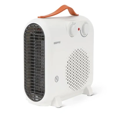 Image of Geepas Portable Fan Heater Low Running Cost with 2 Heat Settings 1000W/2000W &amp; Overheat Protection Energy Efficient Cool/Warm/Hot Wind Option for Office Home White