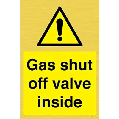 Image of Gas shut off valve Inside Sign 200x300mm A4P